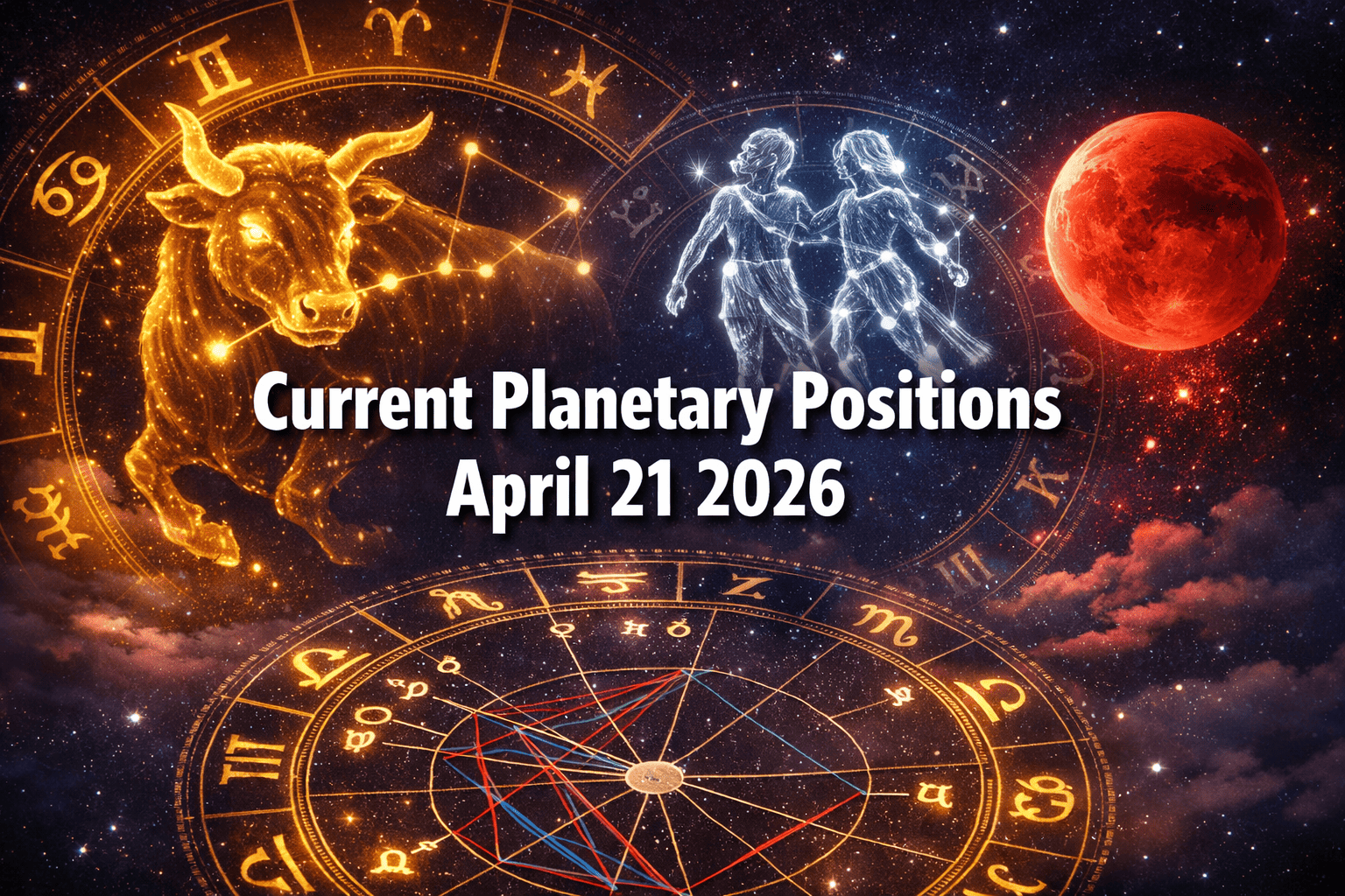 Current Planetary Positions April 21 2026: How Sun in Taurus, Venus in Gemini, and Mars Activate Your Natal Chart