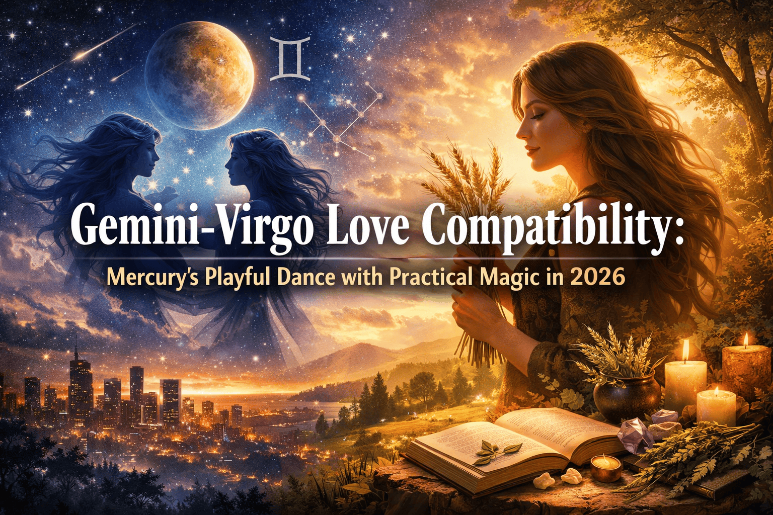 Gemini-Virgo Love Compatibility: Mercury's Playful Dance with Practical Magic in 2026