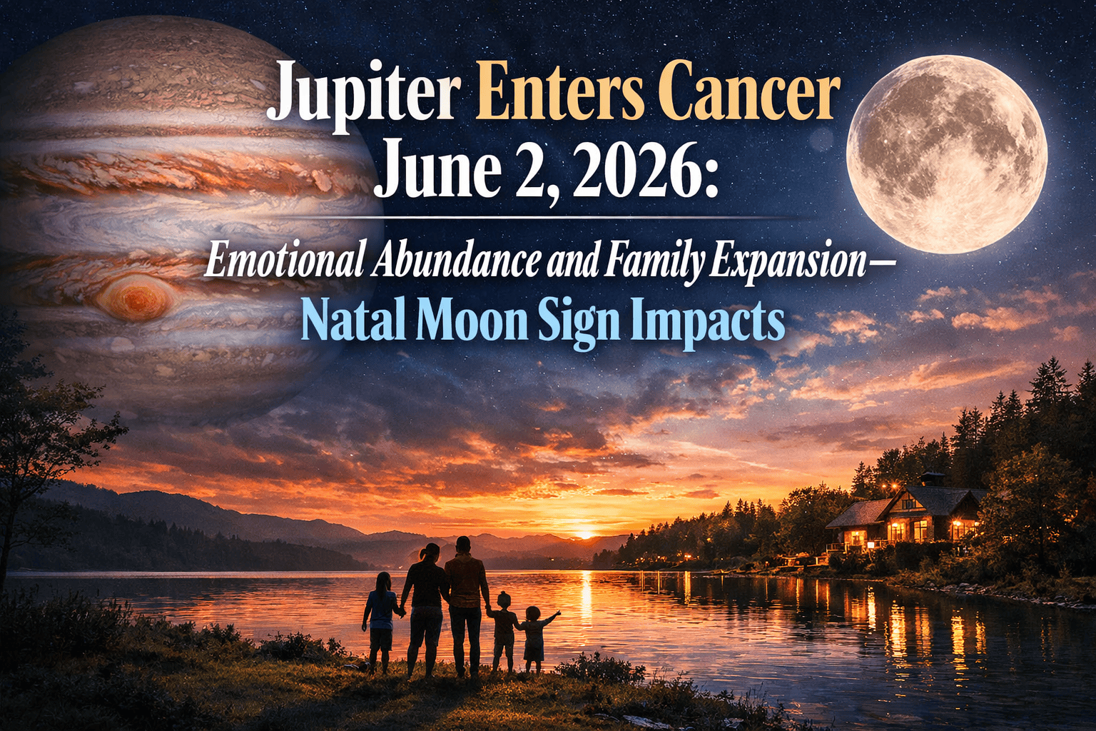 Jupiter Enters Cancer June 2, 2026: Emotional Abundance and Family Expansion—Natal Moon Sign Impacts