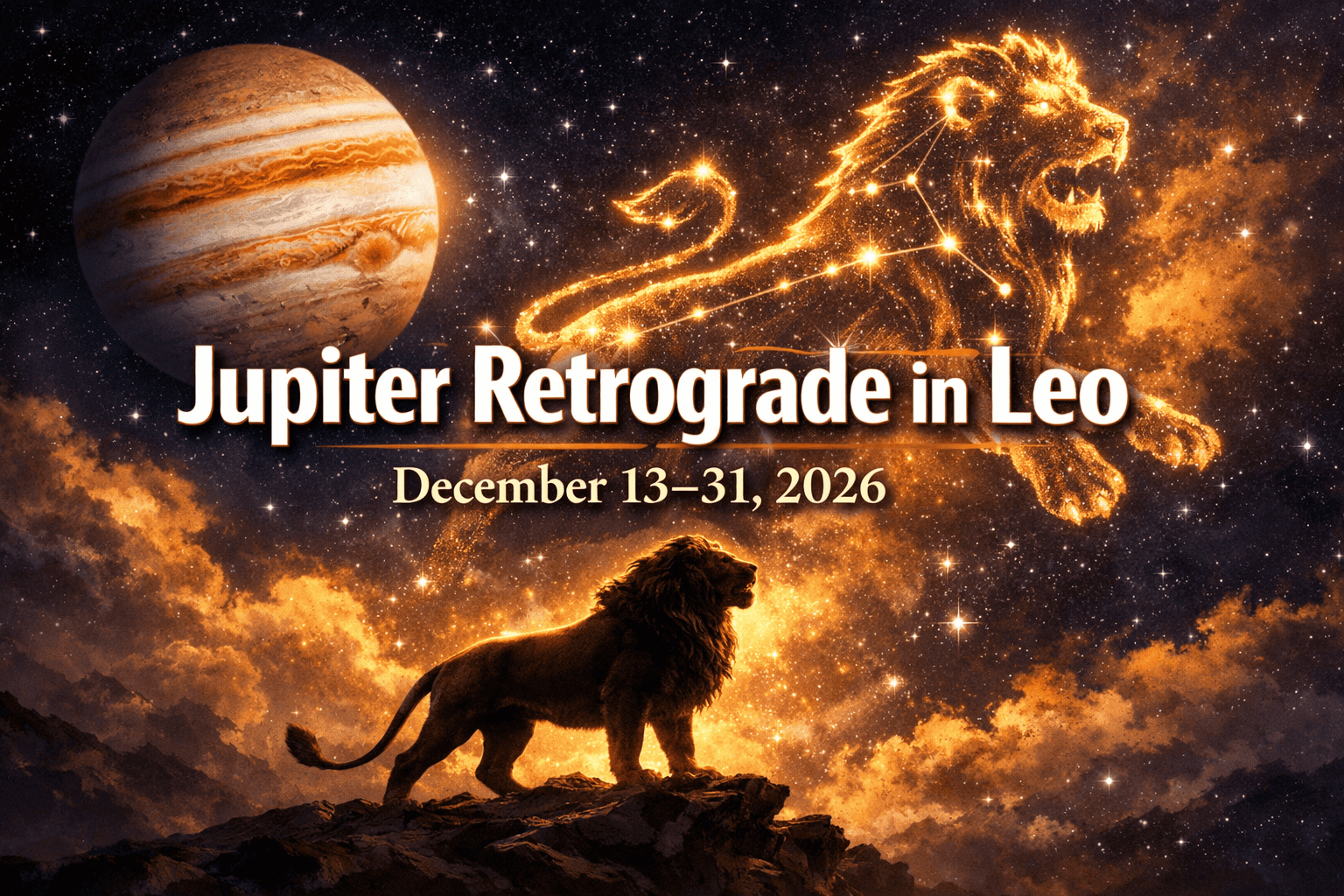 Jupiter Retrograde in Leo December 13-31, 2026: Reconsidering Creativity, Romance, and Leadership Expansion