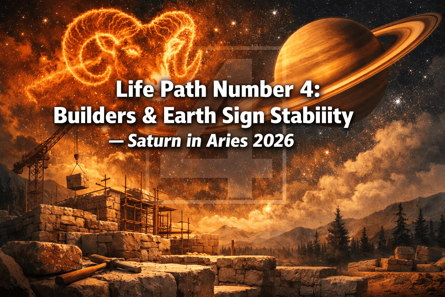 Life Path Number 4 in Astrology: Builders and Earth Sign Stability During Saturn in Aries 2026