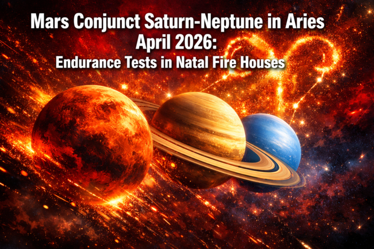 Mars Conjunct Saturn-Neptune in Aries April 2026: Endurance Tests in Natal Fire Houses