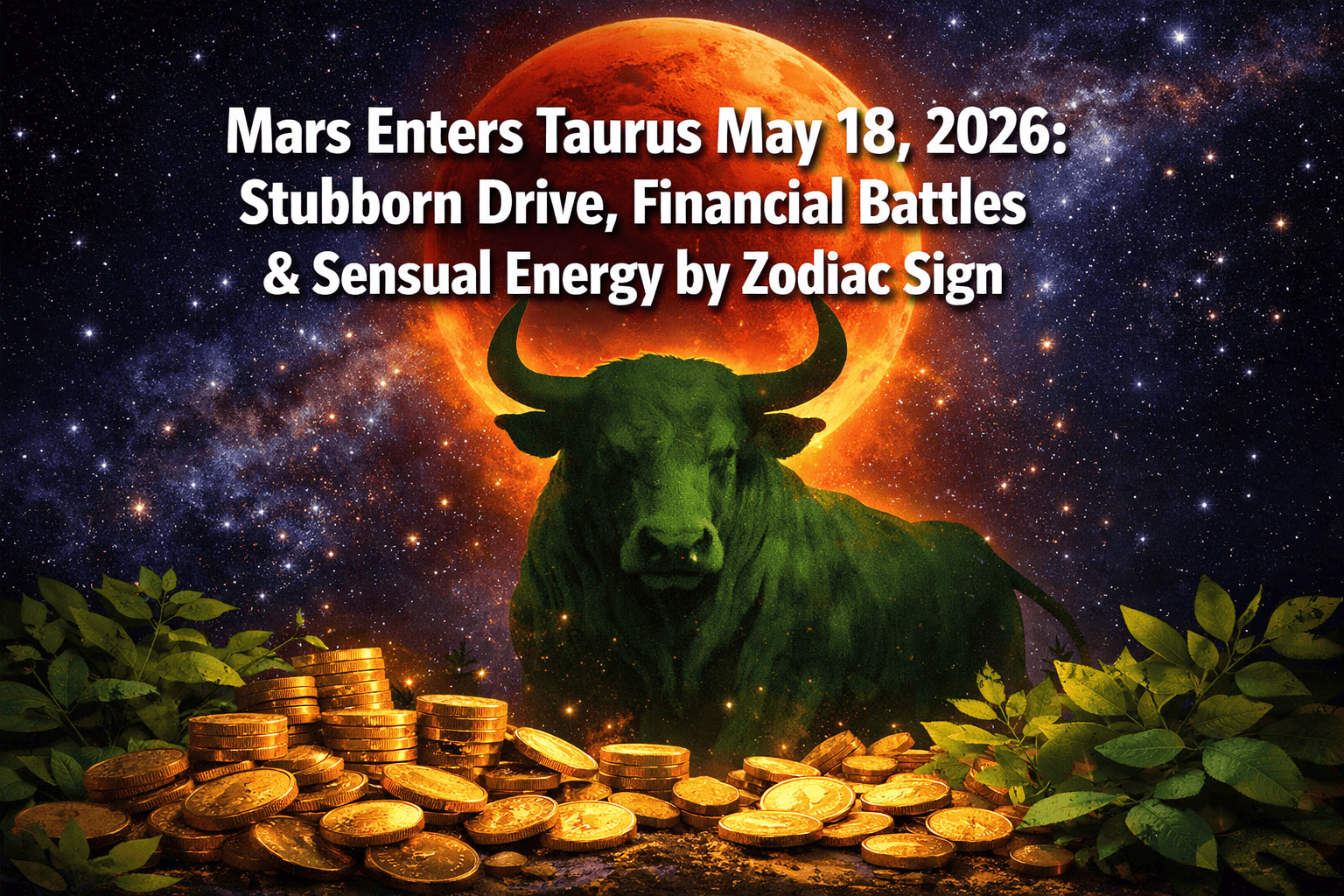 Mars Enters Taurus May 18, 2026: Stubborn Drive, Financial Battles, and Sensual Energy Strategies by Zodiac Sign