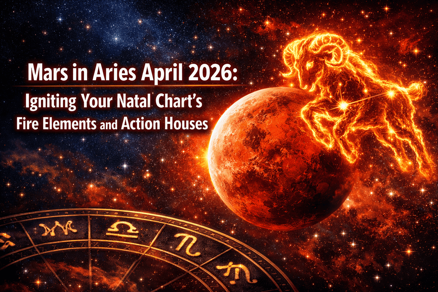 Mars in Aries April 2026: Igniting Your Natal Chart's Fire Elements and Action Houses