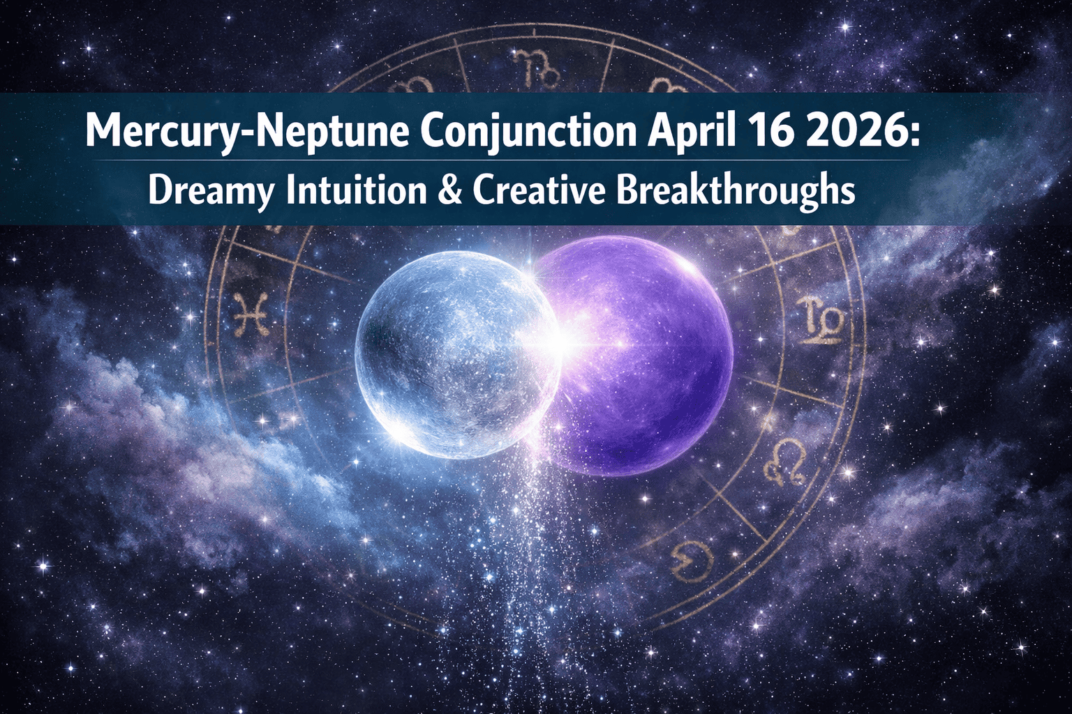 Mercury-Neptune Conjunction April 16, 2026: Harnessing Dreamy Intuition and Creative Breakthroughs in Your Natal Chart