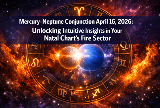 Mercury-Neptune Conjunction April 16, 2026: Unlocking Intuitive Insights in Your Natal Chart's Fire Sector