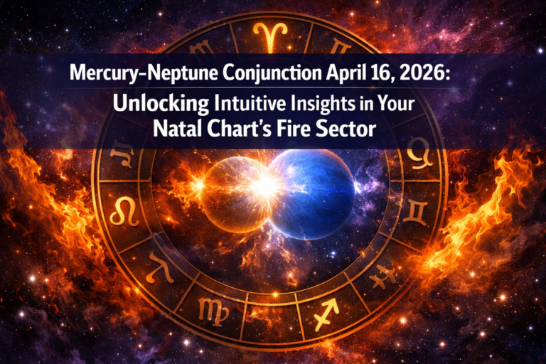 Mercury-Neptune Conjunction April 16, 2026: Unlocking Intuitive Insights in Your Natal Chart's Fire Sector