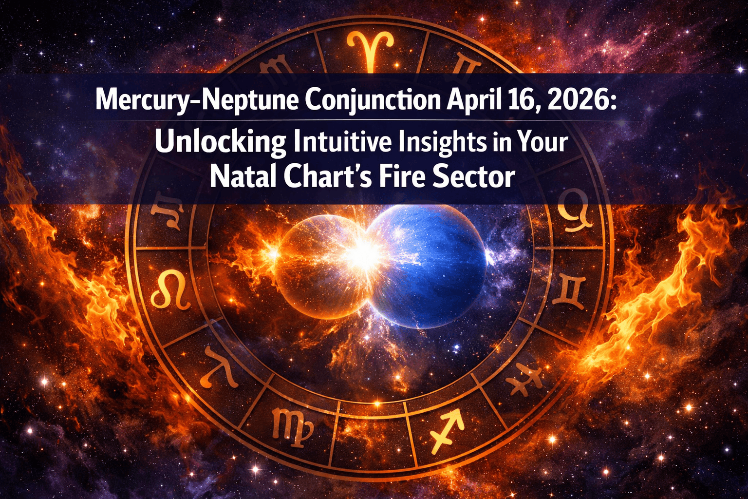 Mercury-Neptune Conjunction April 16, 2026: Unlocking Intuitive Insights in Your Natal Chart's Fire Sector