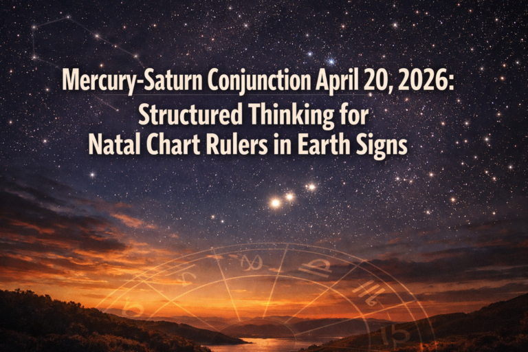 Mercury-Saturn Conjunction April 20, 2026: Structured Thinking for Natal Chart Rulers in Earth Signs