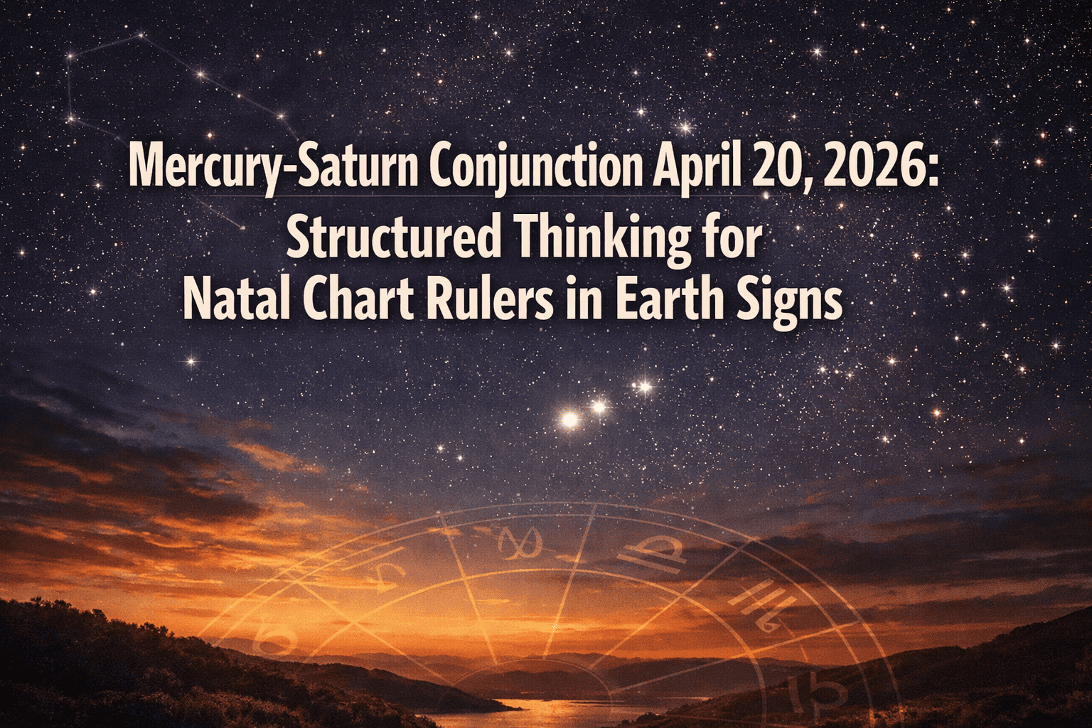 Mercury-Saturn Conjunction April 20, 2026: Structured Thinking for Natal Chart Rulers in Earth Signs