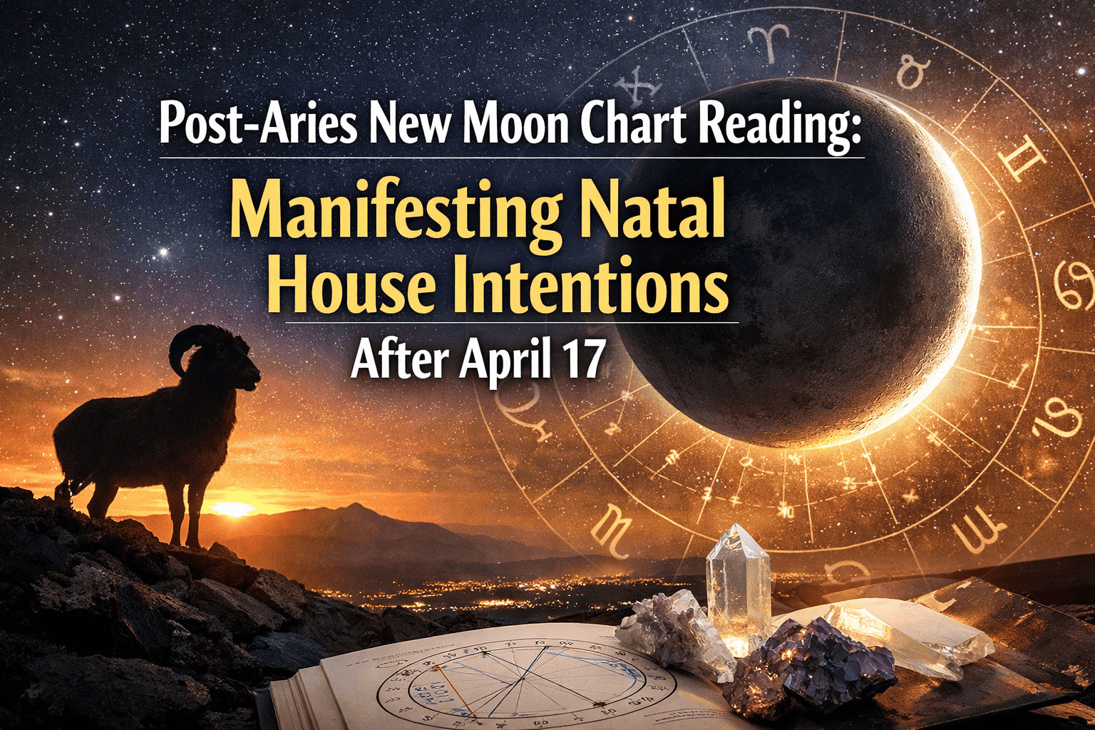 Post-Aries New Moon Chart Reading: Manifesting Natal House Intentions After April 17