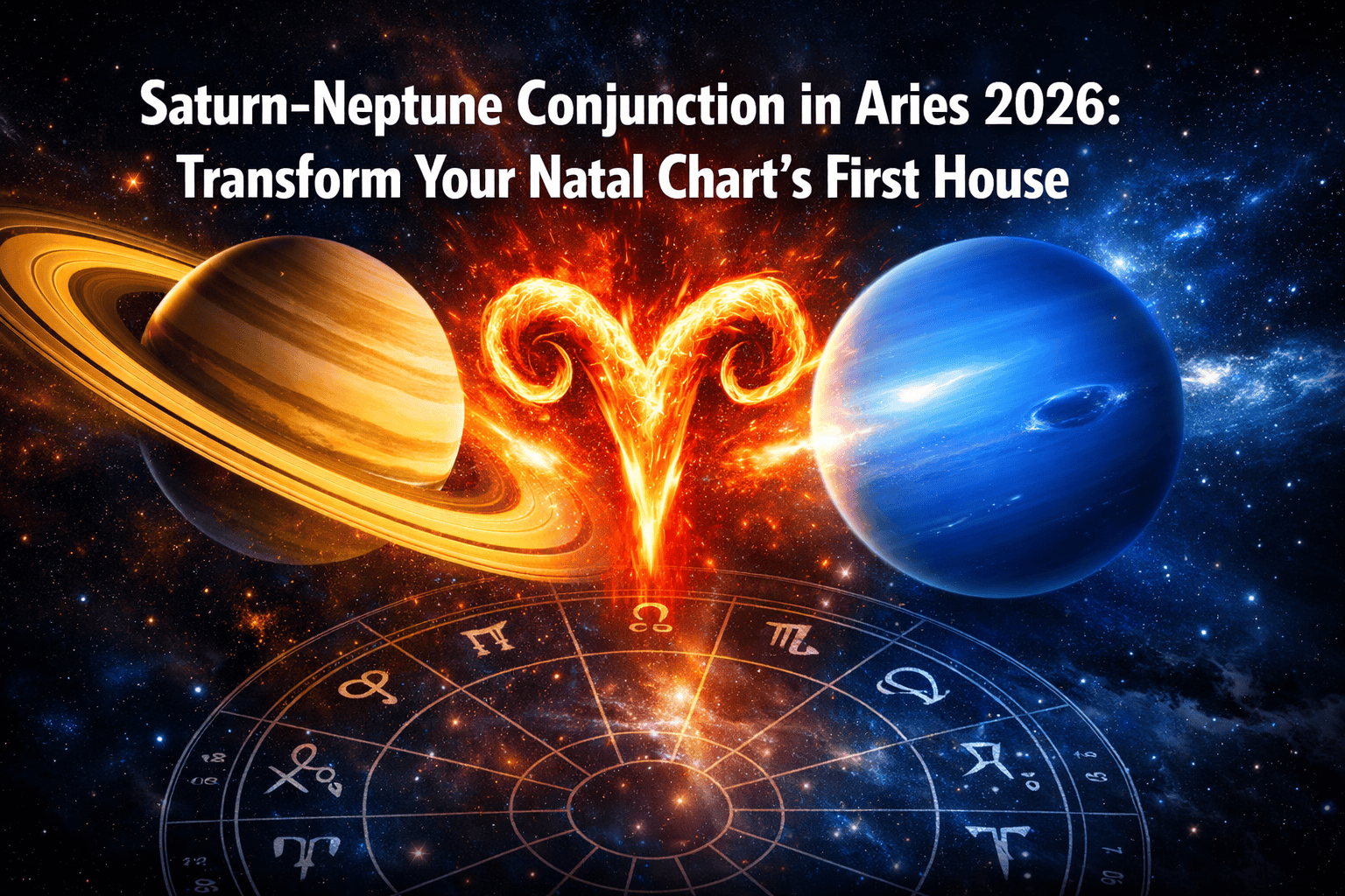 Saturn-Neptune Conjunction in Aries 2026: Transform Your Natal Chart's First House