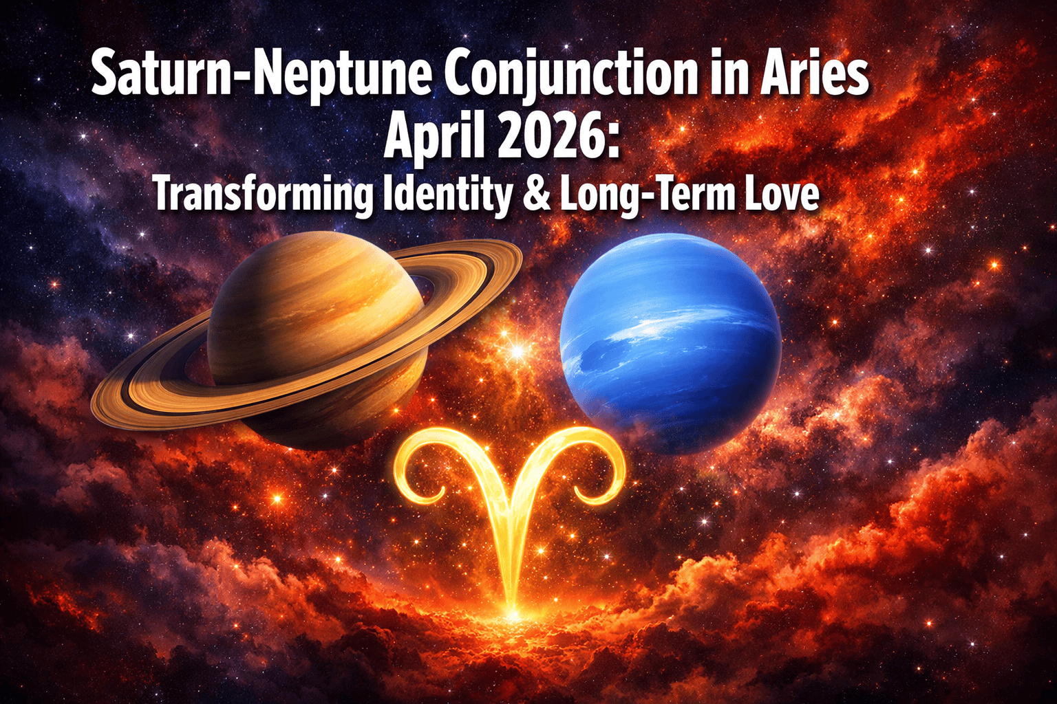 Saturn-Neptune Conjunction in Aries April 2026: Transforming Identity and Long-Term Love Compatibility