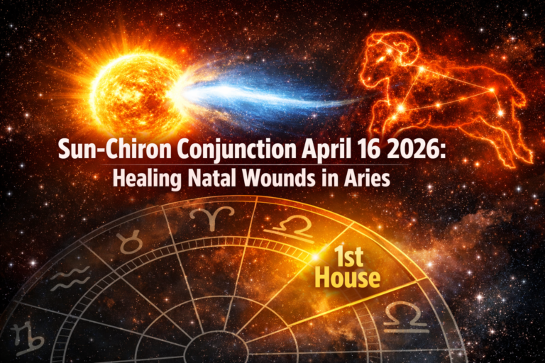Sun-Chiron Conjunction April 16 2026: Healing Natal Wounds in Aries-Placed Planets and First House