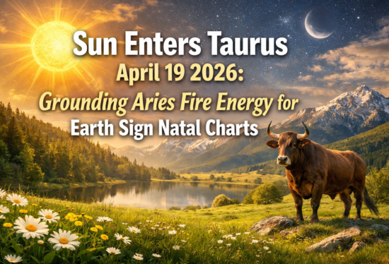 Sun Enters Taurus April 19 2026: Grounding Aries Fire Energy for Earth Sign Natal Charts