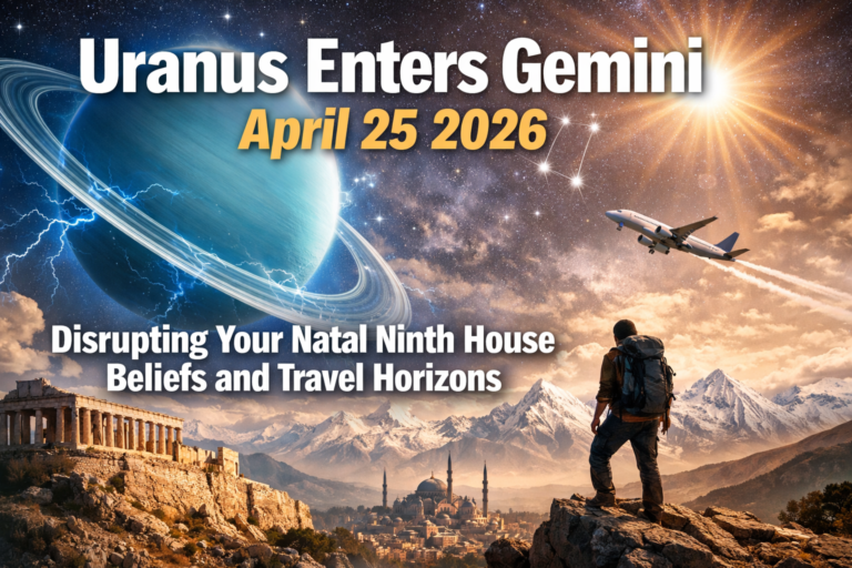 Uranus Enters Gemini April 25 2026: Disrupting Your Natal Ninth House Beliefs and Travel Horizons