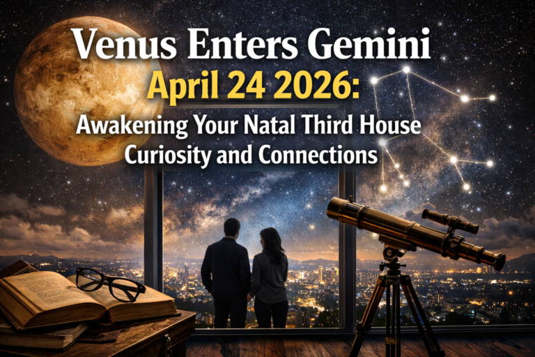 Venus Enters Gemini April 24 2026: Awakening Your Natal Third House Curiosity and Connections
