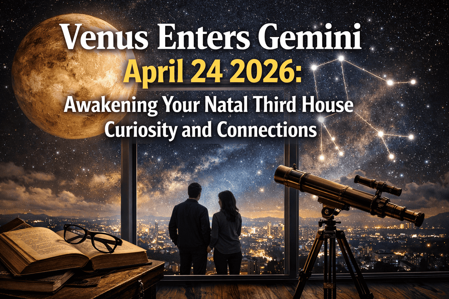 Venus Enters Gemini April 24 2026: Awakening Your Natal Third House Curiosity and Connections