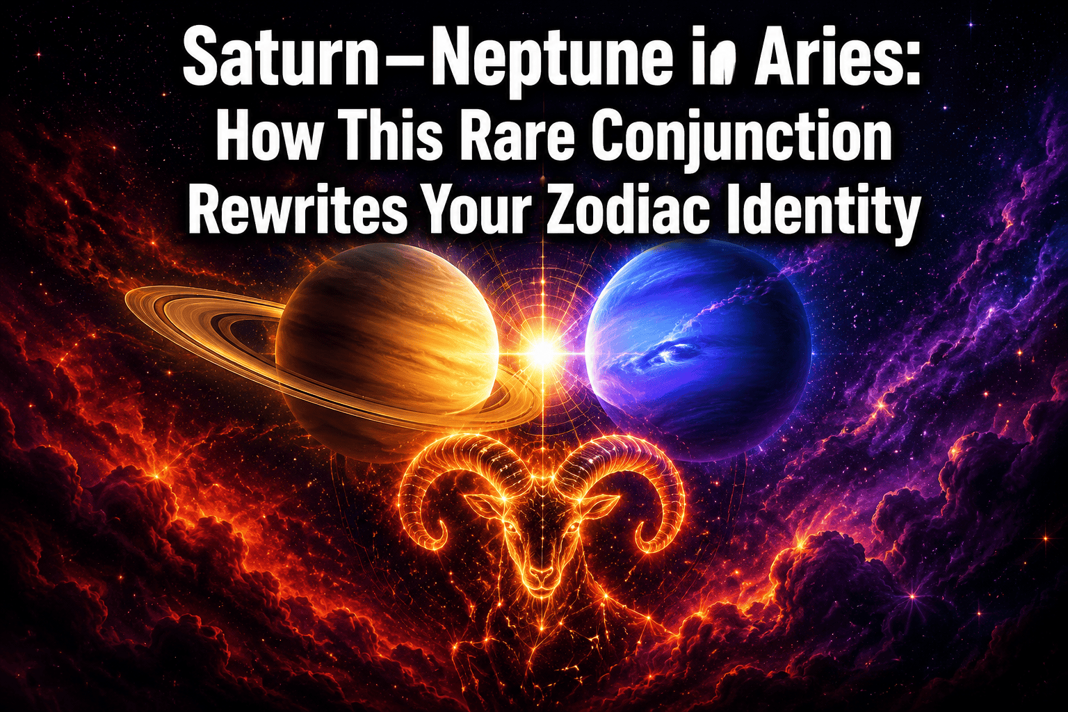 Saturn–Neptune in Aries and Your Natal Identity: How This Rare Conjunction Rewrites Zodiac Personality Archetypes