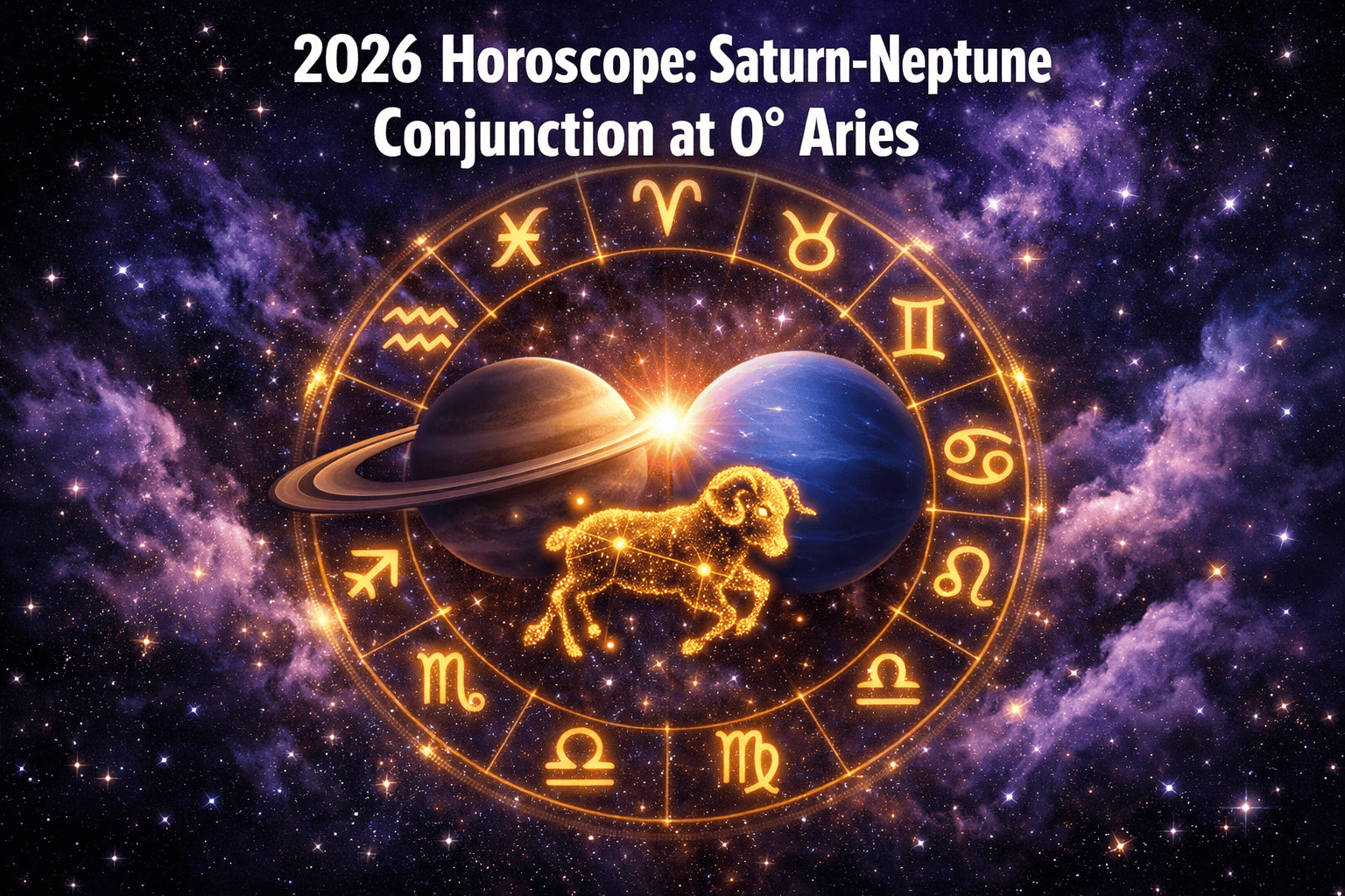 2026 Horoscope: Saturn-Neptune Conjunction at 0° Aries and Its Impact on Every Zodiac Sign