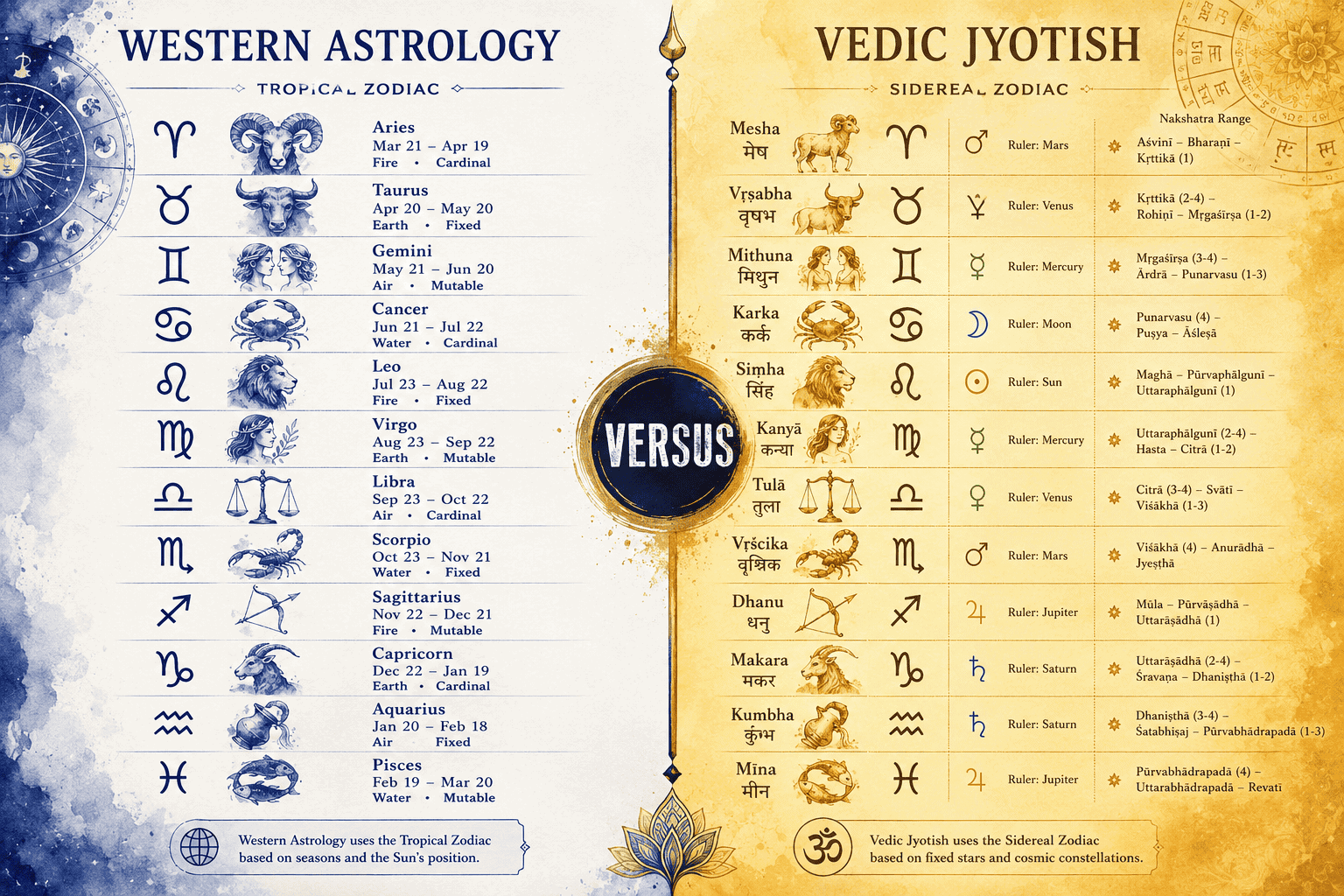 Are Astrology Symbols the Same in Vedic Astrology?