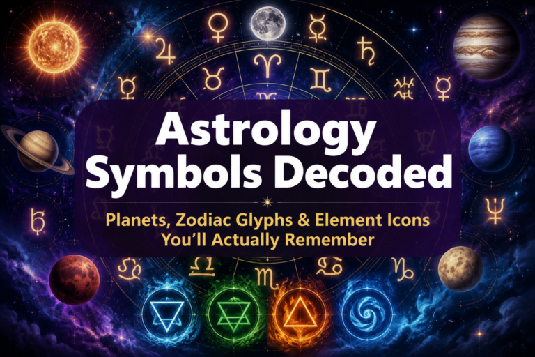 Astrology Symbols Decoded: Planets, Zodiac Glyphs, and Element Icons You’ll Actually Remember