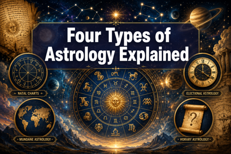 Four Types of Astrology Explained: Genethlialogy, General, Catarchic, and Interrogatory for Beginners