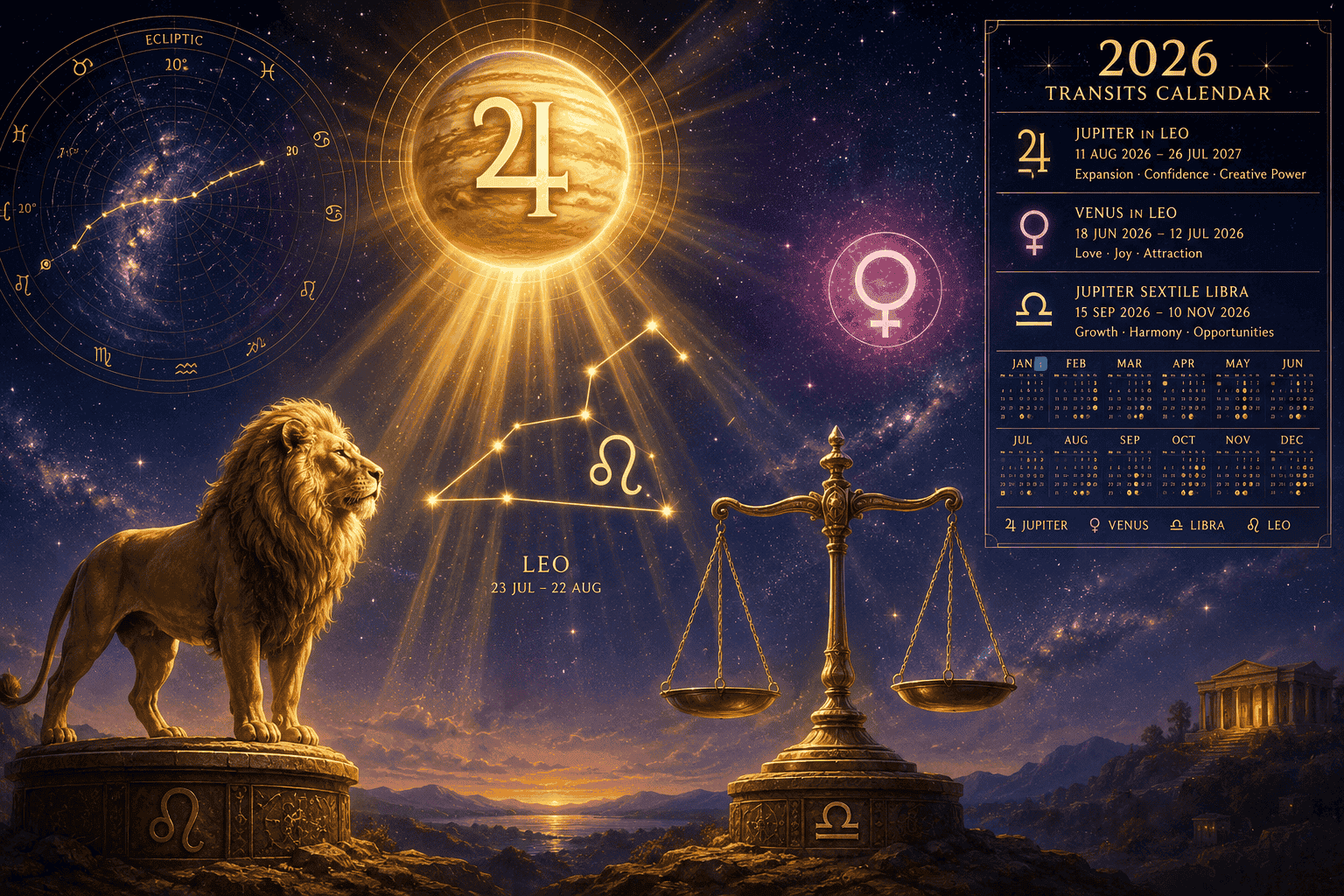 How 2026 Transits Supercharge Leo-Libra Passionate Harmony