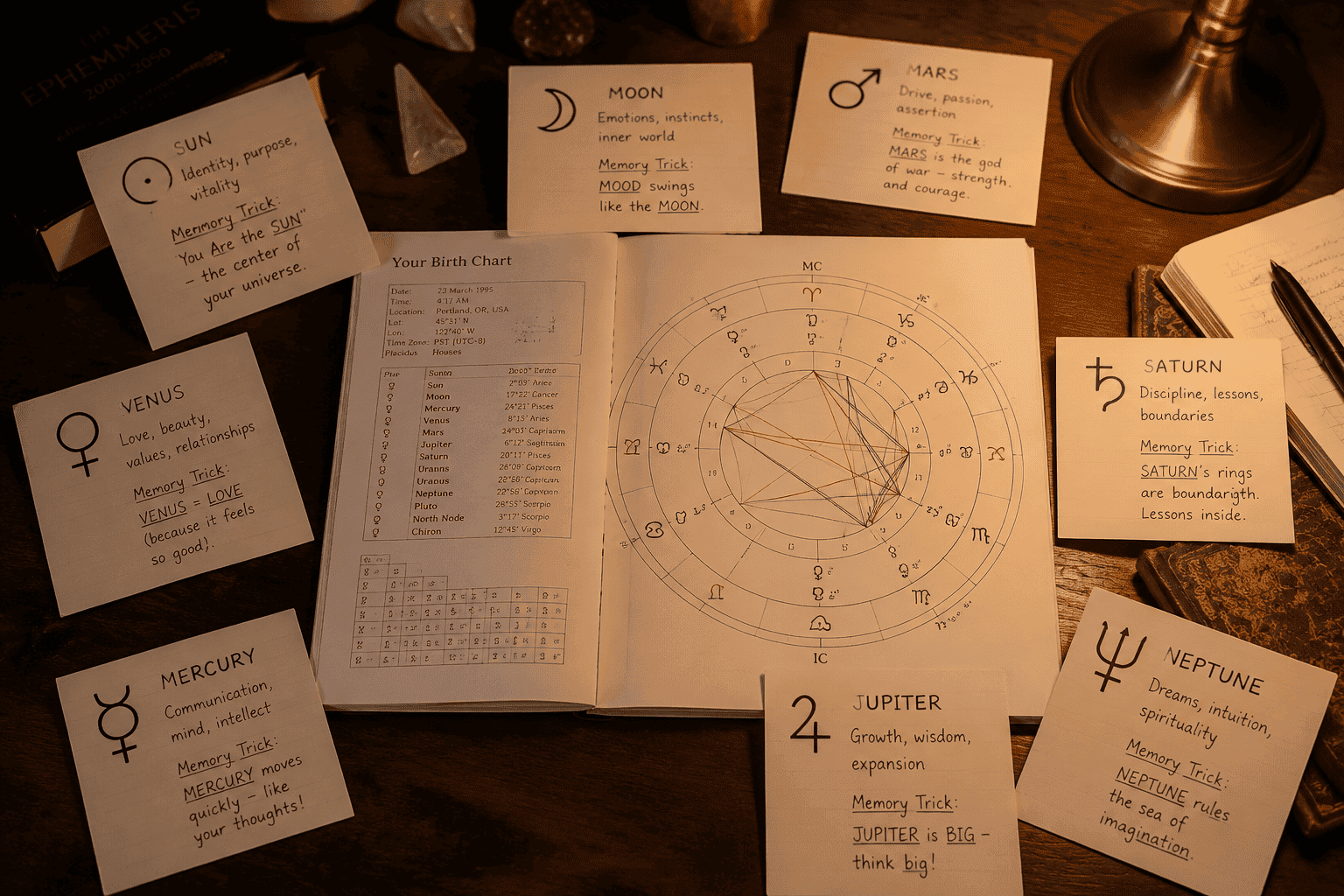 How to Remember Astrology Glyphs: Mnemonic Tricks That Work
