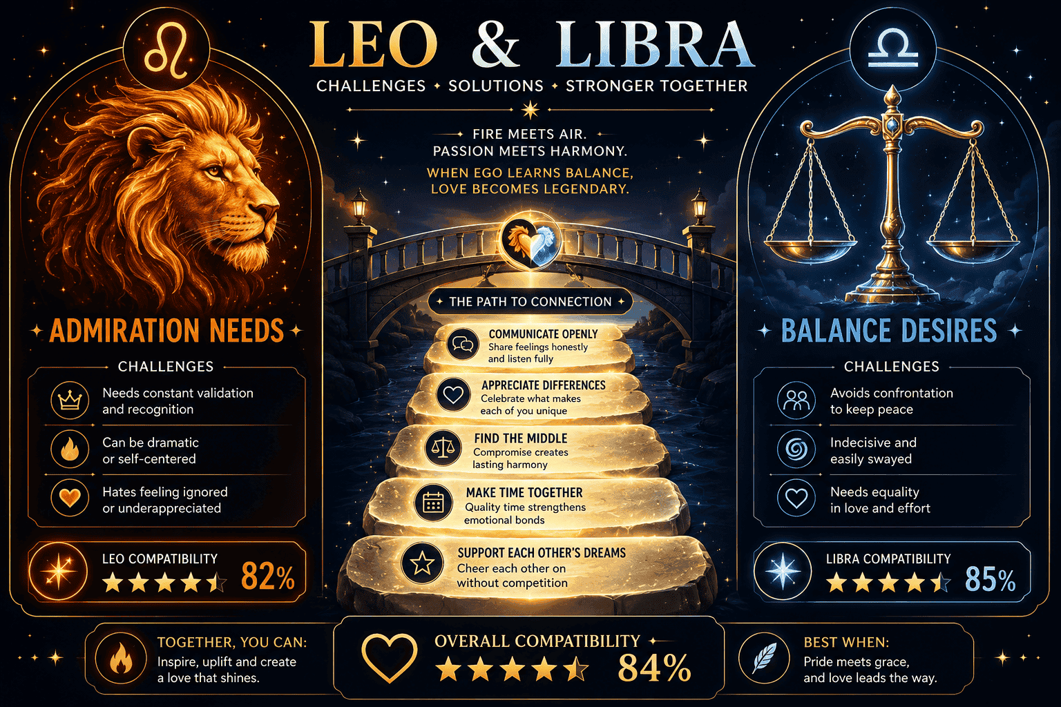 Navigating Challenges in Leo-Libra Romantic Connections