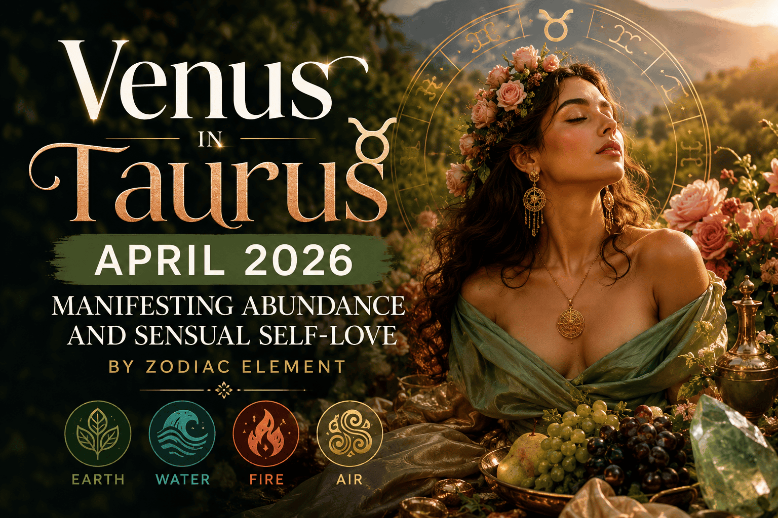 Venus in Taurus April 2026: Manifesting Abundance and Sensual Self-Love by Zodiac Element